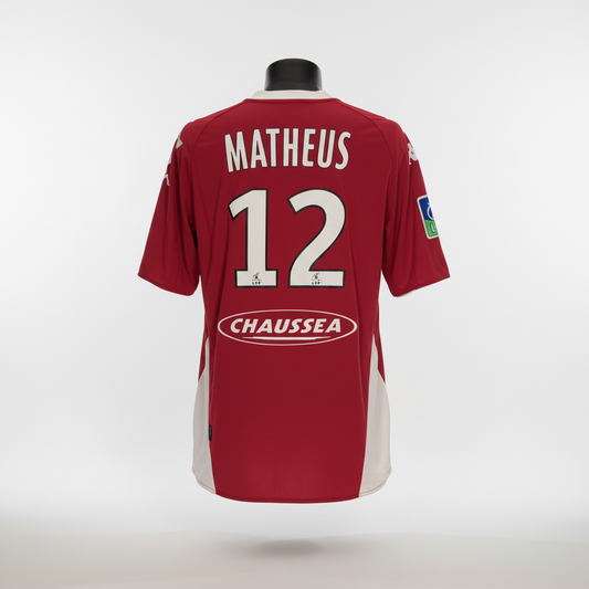 2007-2008 FC Metz Matheus HOME Kit Soccer Jersey Football Shirt Kappa XL Authentic