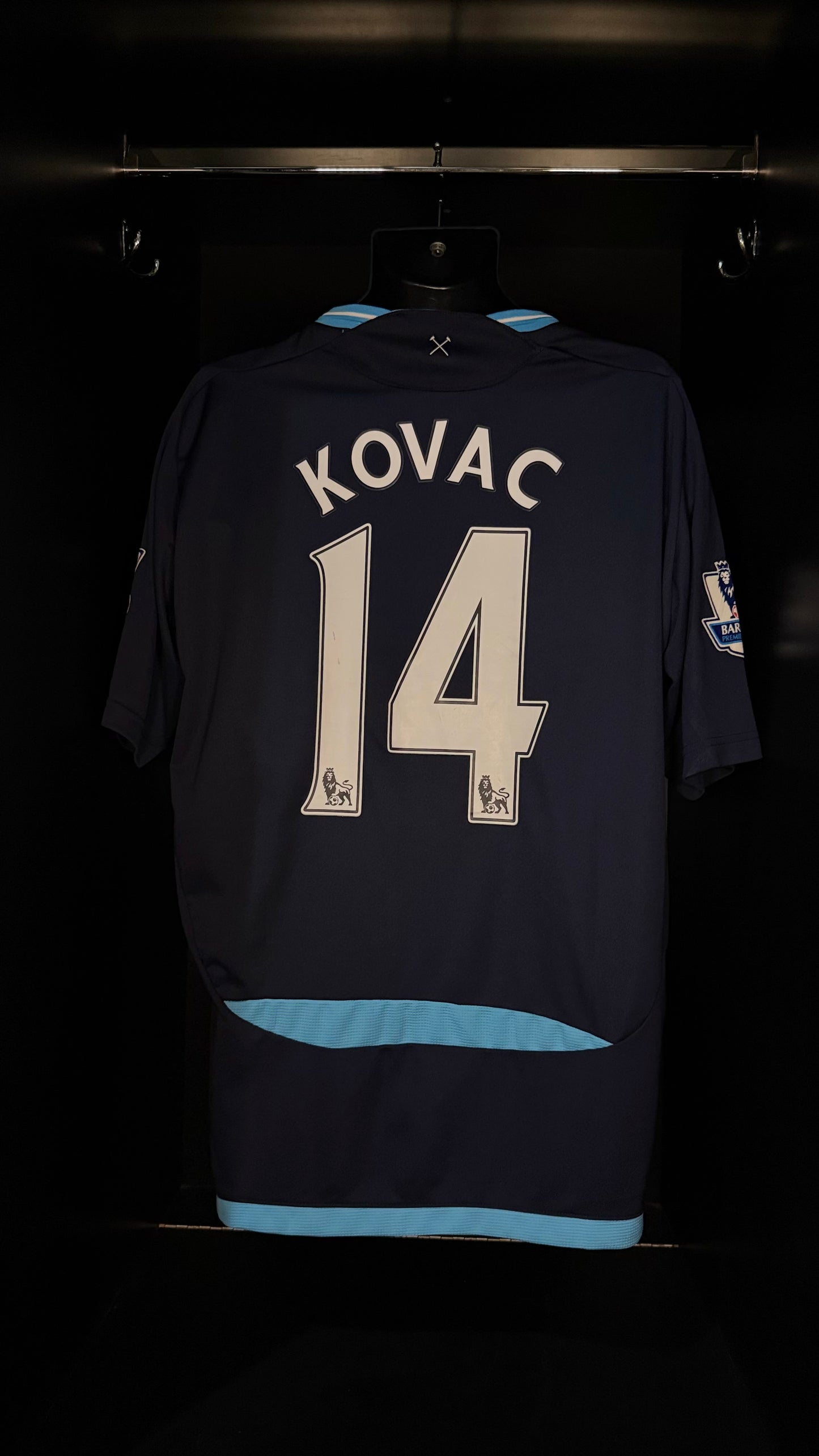 2009-2010 West Ham United Kovac AWAY Kit Soccer Jersey Football Shirt Umbro XL Authentic
