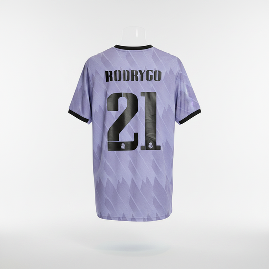2022-2023 Real Madrid Rodrygo AWAY Kit Soccer Jersey Football Shirt adidas Large Authentic