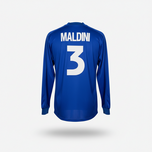 1999-2000 Italy Maldini HOME Kit Soccer Jersey Shirt Kappa XL Authentic