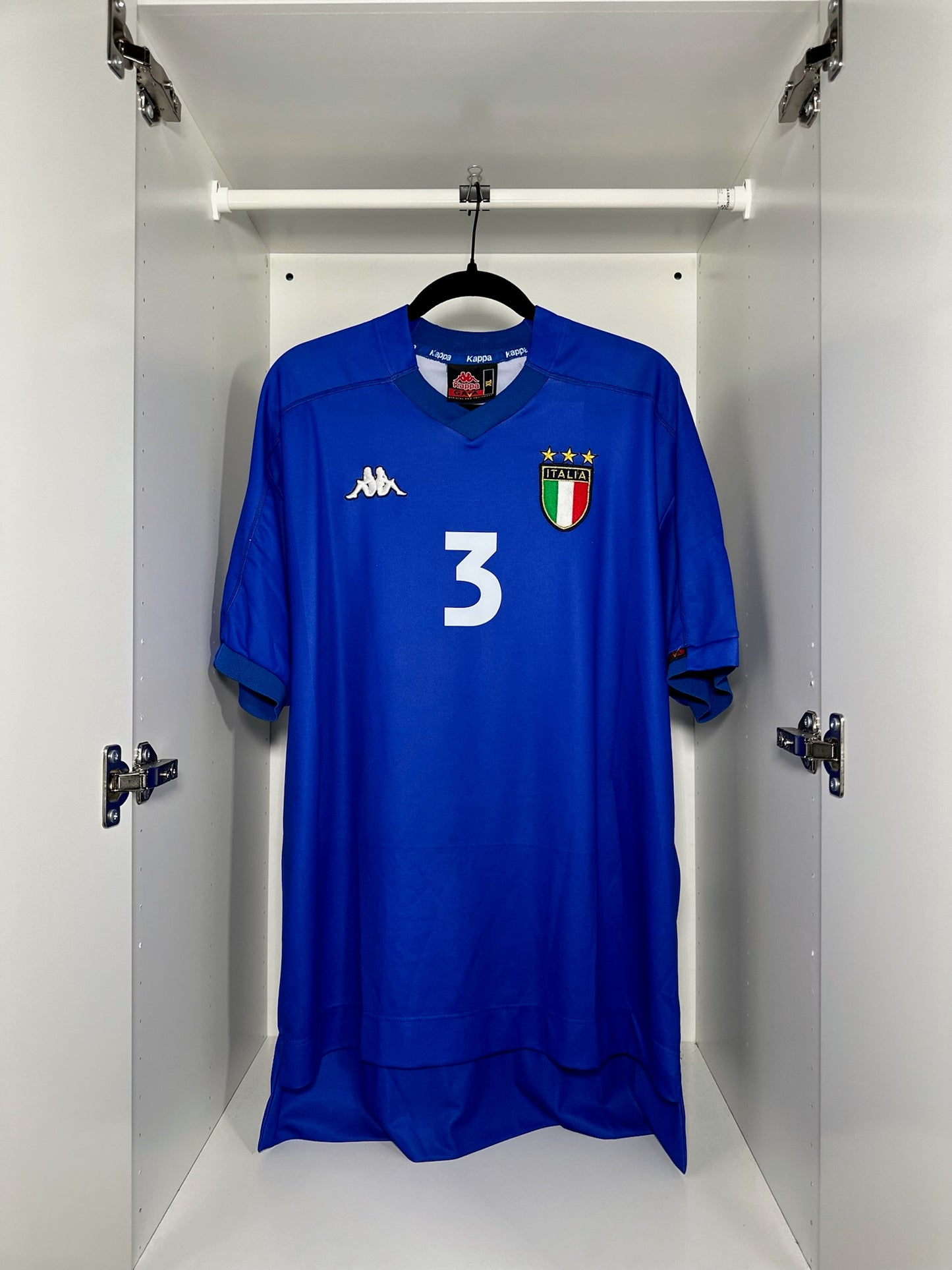 Italy Maldini #3 - Kappa - 1999/2000 - HOME Kit