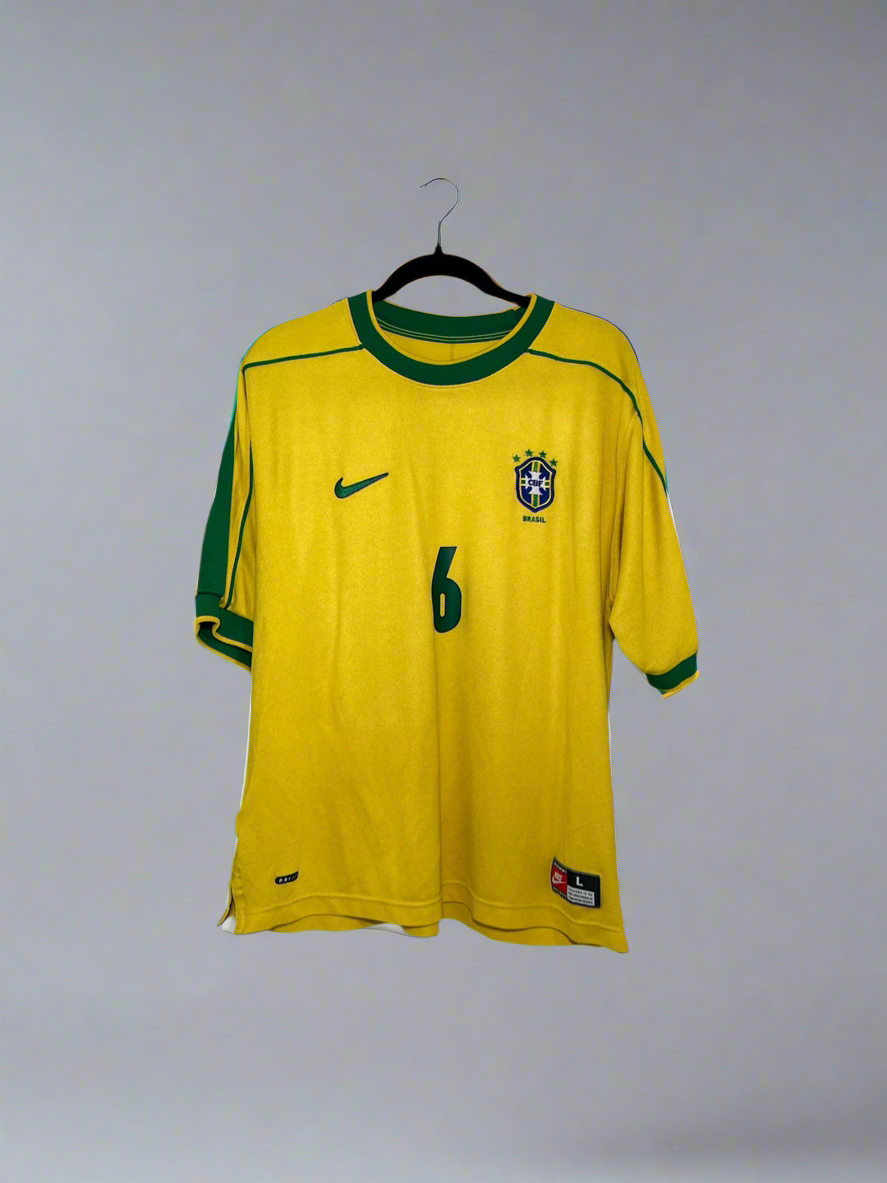 Brazil R. Carlos #6 - Nike - 1998/1999 - HOME Kit