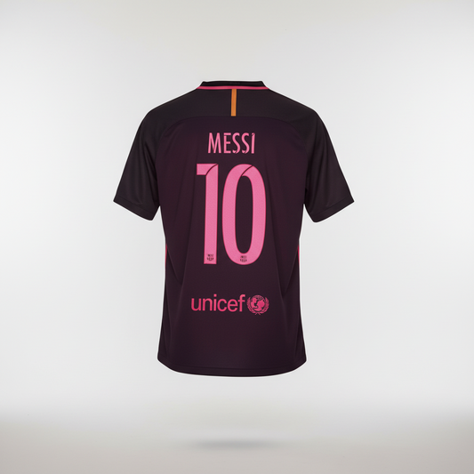 2016-2017 FC Barcelona Messi AWAY Kit Soccer Jersey Football Shirt Nike Medium Authentic