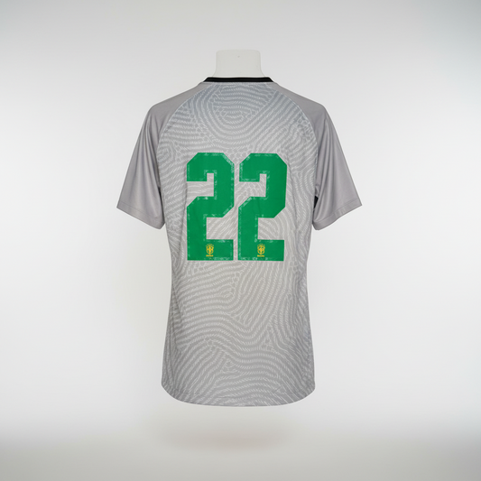2020-2021 Brazil #22 GK Kit Soccer Jersey Shirt Nike Extra-Large Authentic