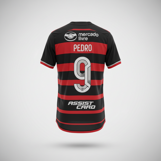 2024-2025 Flamengo Pedro HOME Kit Soccer Jersey Football Kit adidas Large Authentic
