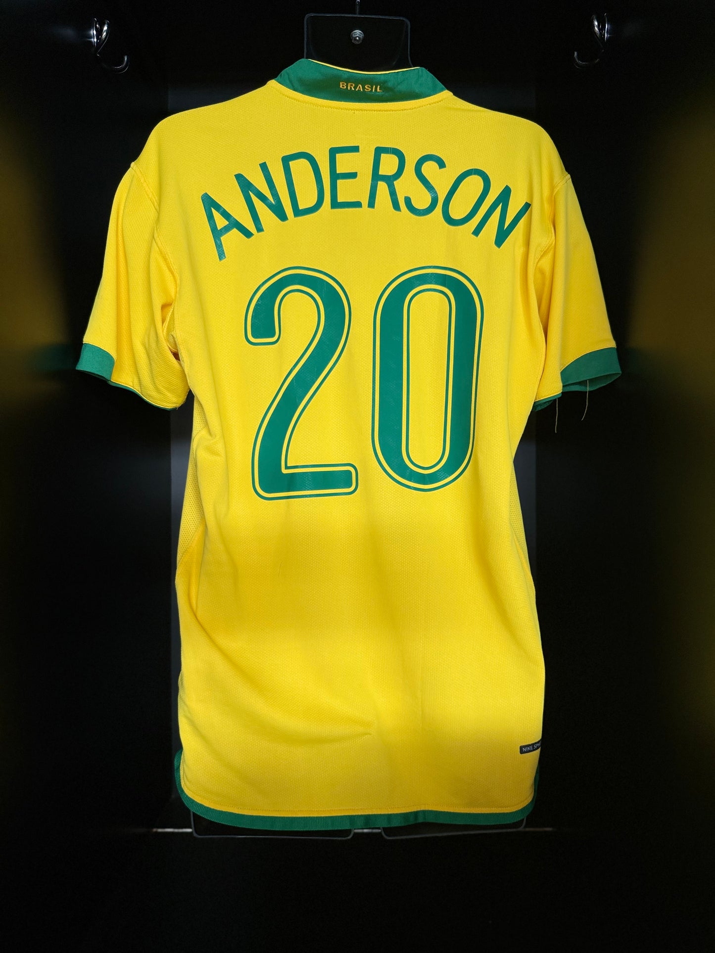 2006-2008 Brazil (CBF) Anderson HOME Kit - Soccer Jersey Football Shirt Nike Large Authentic