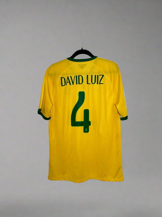 Brazil David Luiz #4 - Nike - 2014/2015 - HOME Kit