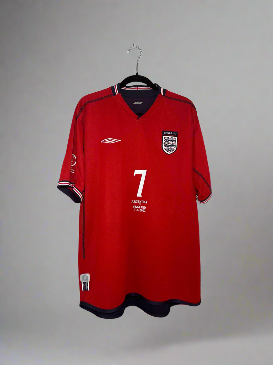 England Beckham #7 Umbro 2002/2003 AWAY Reversible Kit – Kit