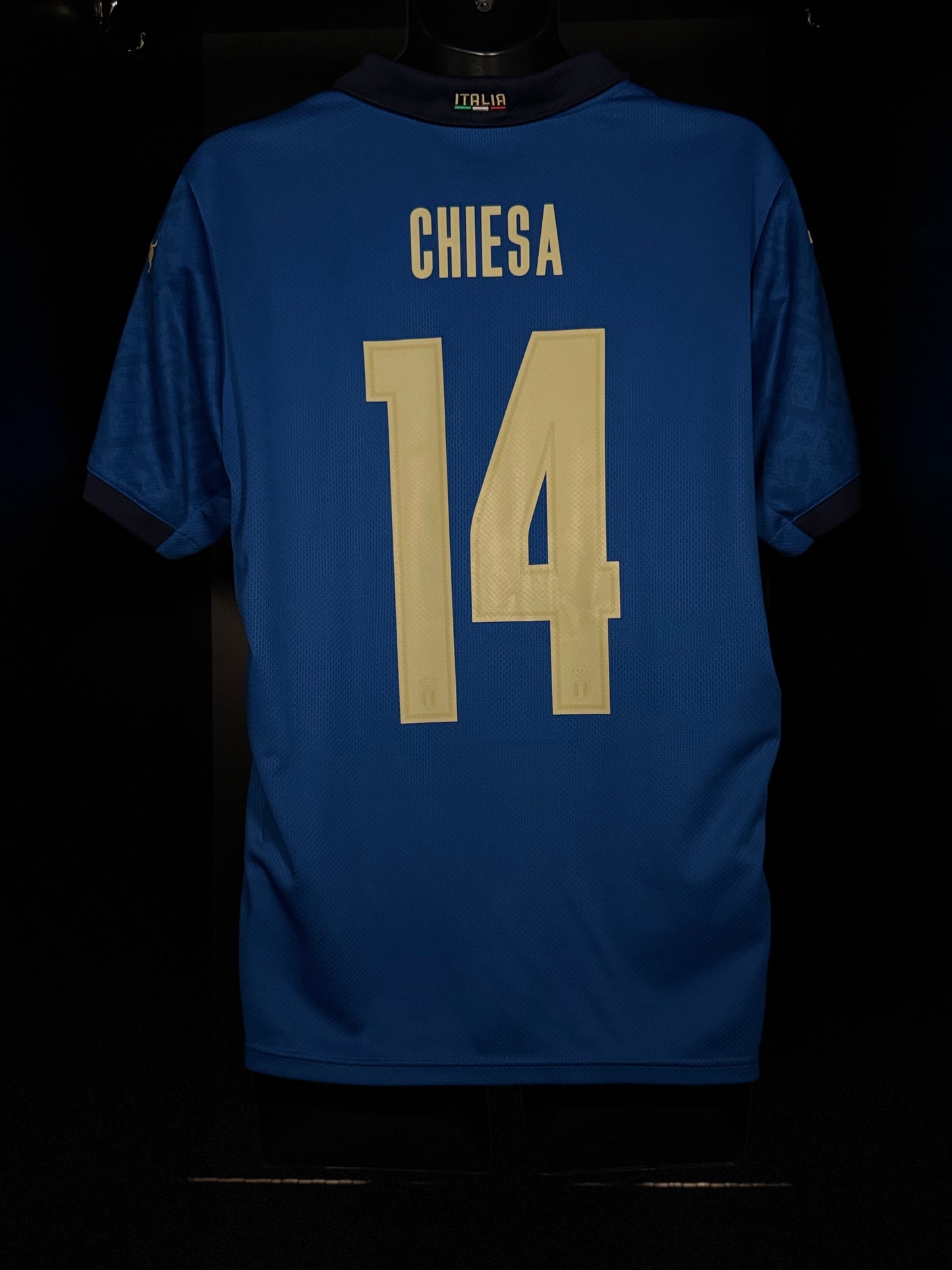 2020-2021 Italy Chiesa HOME Kit Soccer Jersey Shirt Puma Large Authentic