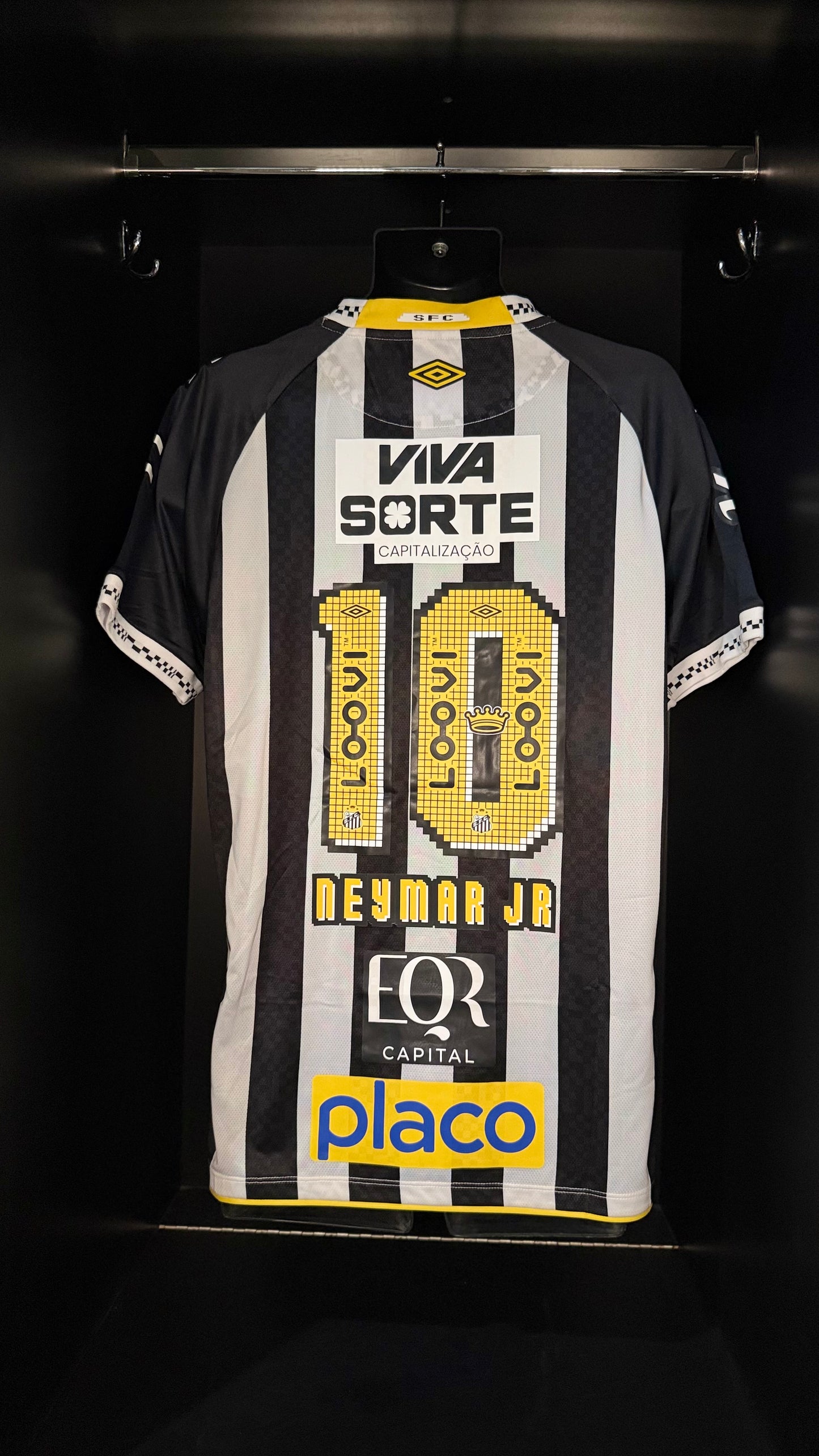 2025-2026 Santos Neymar Jr. AWAY Kit Soccer Jersey Football Shirt Umbro Large Authentic