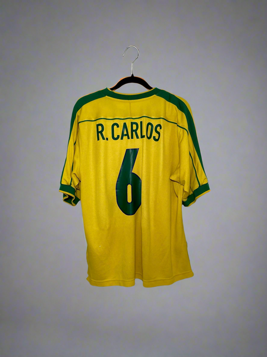 Brazil R. Carlos #6 - Nike - 1998/1999 - HOME Kit