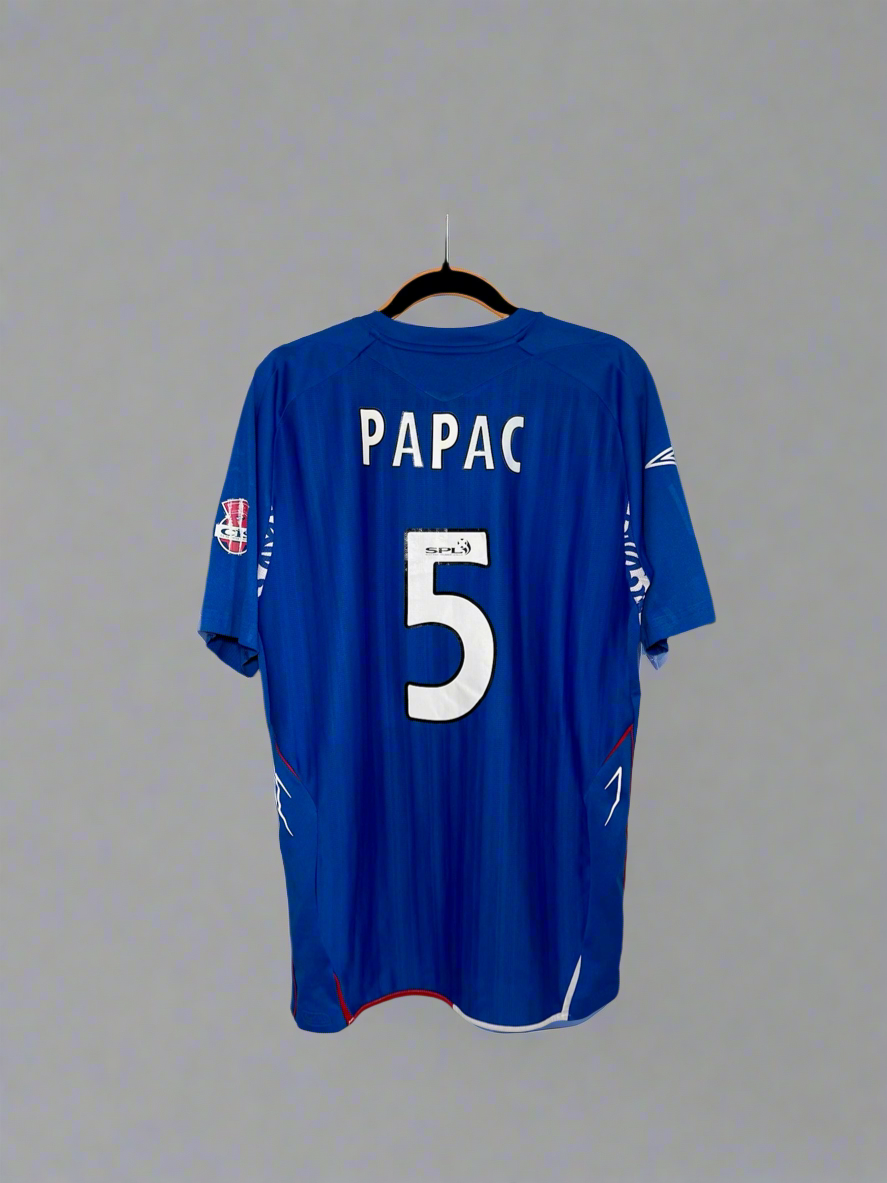 Glasgow Rangers Papac #5 - Umbro - 2007/2008 - HOME Kit