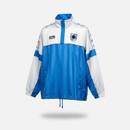 1995-1996 U.C. Sampdoria 1/4 ZIP Track JACKET Asics Medium Authentic
