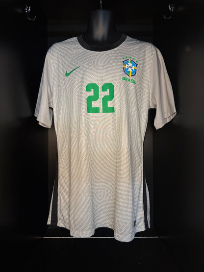 2020-2021 Brazil #22 GK Kit Soccer Jersey Shirt Nike Extra-Large Authentic