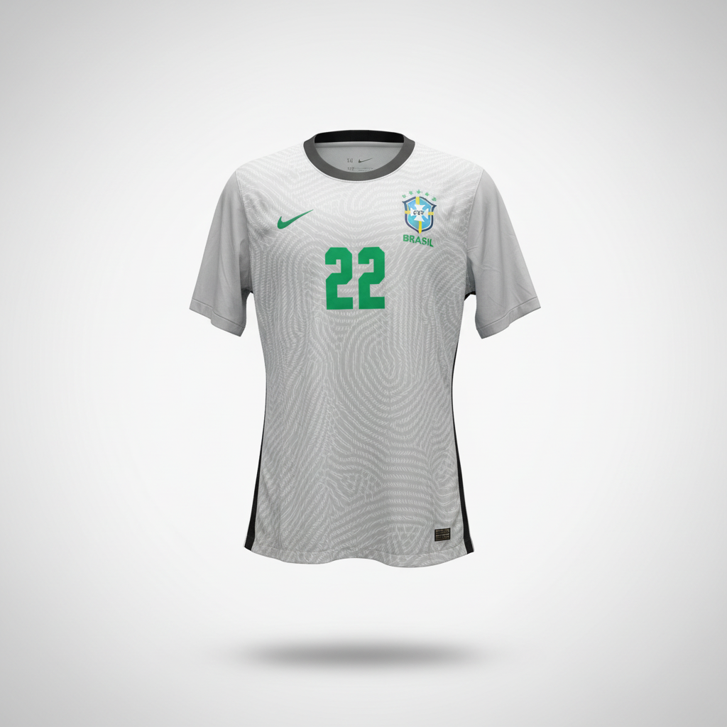 2020-2021 Brazil #22 GK Kit Soccer Jersey Shirt Nike Extra-Large Authentic