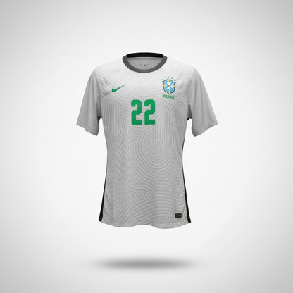 2020-2021 Brazil #22 GK Kit Soccer Jersey Shirt Nike Extra-Large Authentic