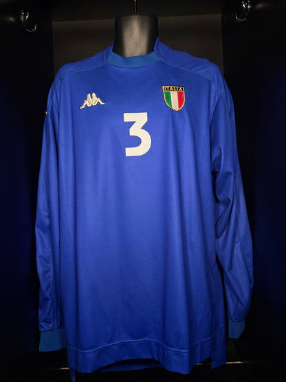 1999-2000 Italy Maldini HOME Kit Soccer Jersey Shirt Kappa XL Authentic
