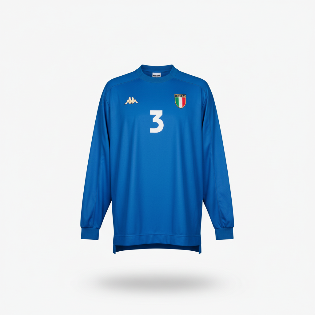1999-2000 Italy Maldini HOME Kit Soccer Jersey Shirt Kappa XL Authentic
