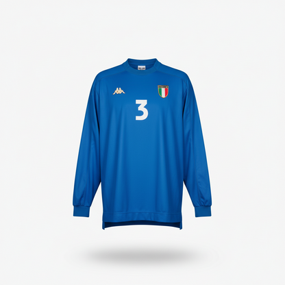 1999-2000 Italy Maldini HOME Kit Soccer Jersey Shirt Kappa XL Authentic