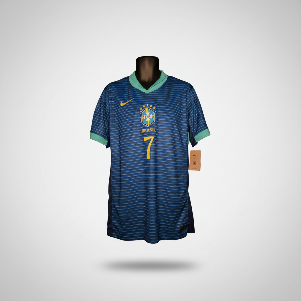 2024-2025 Brazil Vini Jr. AWAY Kit Soccer Jersey Shirt Nike Large Authentic