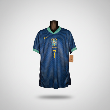2024-2025 Brazil Vini Jr. AWAY Kit Soccer Jersey Shirt Nike Large Authentic