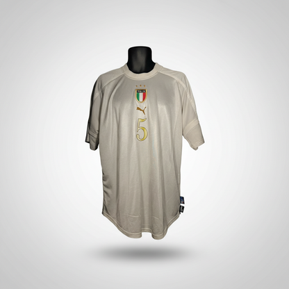 2004-2005 Italy F. Cannavaro AWAY Kit Soccer Jersey Shirt Puma Large Authentic
