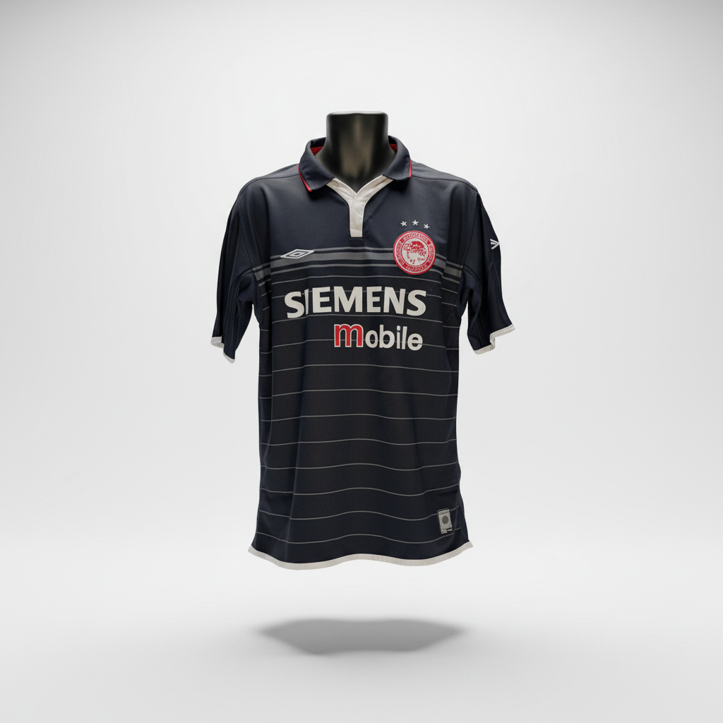 2003-2004 Olympiacos Piraeus Giovanni AWAY Kit Soccer Jersey Football Shirt Umbro Medium Authentic