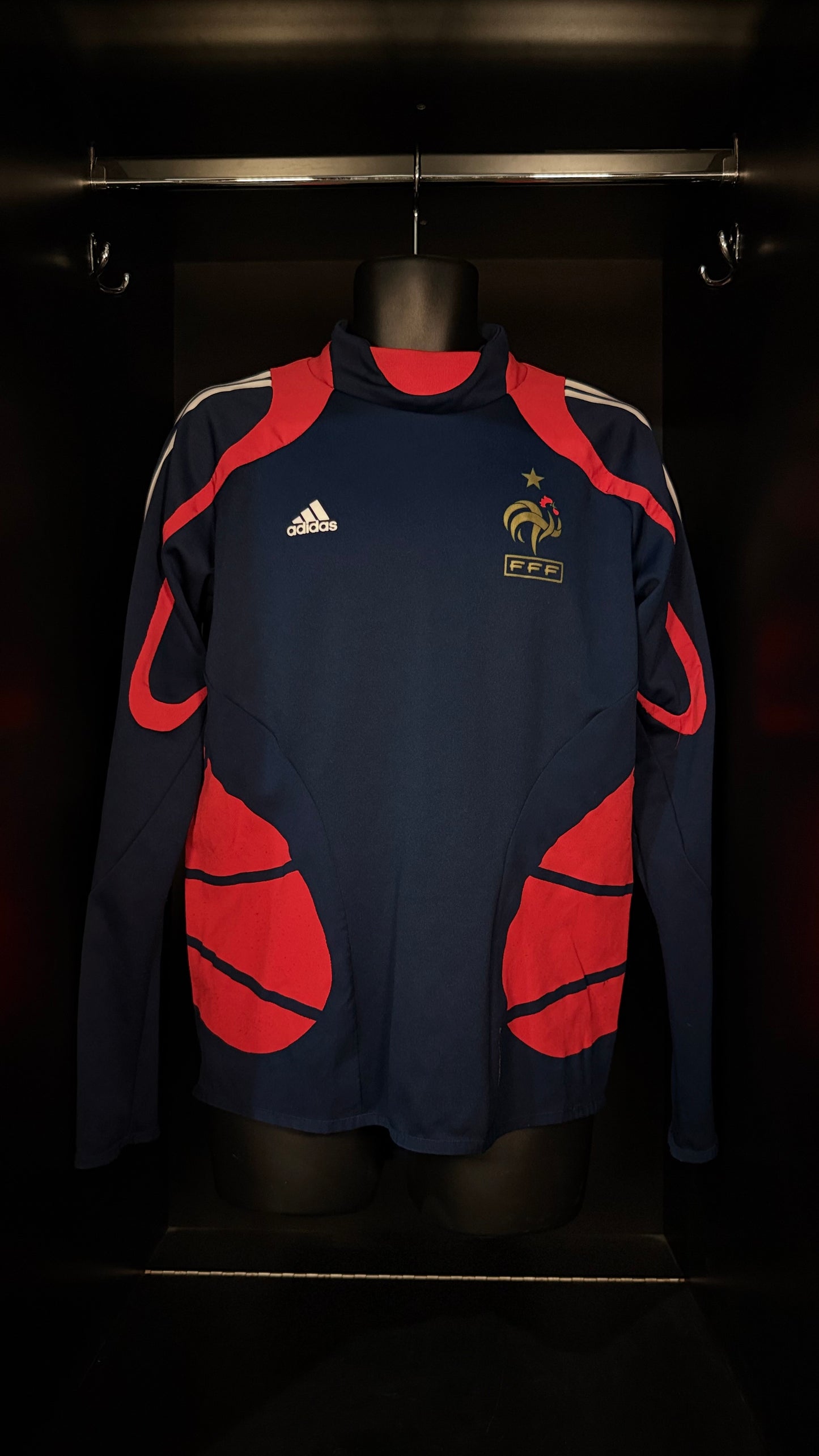 2007-2008 France TRAINING TOP Kit Soccer Football adidas Small Authentic