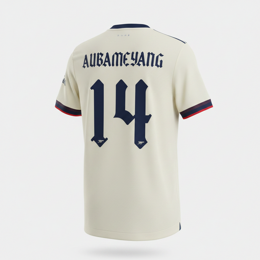2021-2022 Arsenal FC Aubameyang AWAY Kit Soccer Jersey Football Shirt adidas Small Authentic