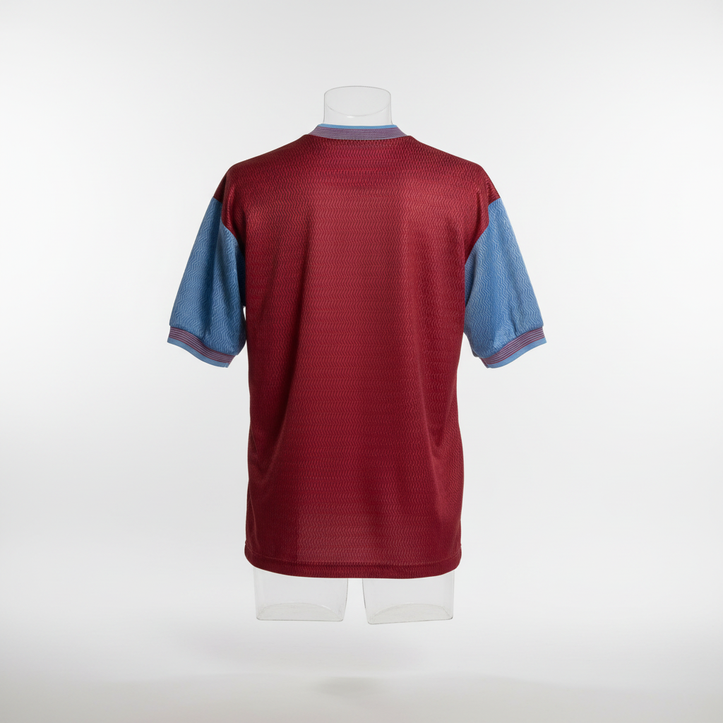 1997-1998 Aston Villa HOME Kit Soccer Jersey Football Shirt Reebok Medium Authentic