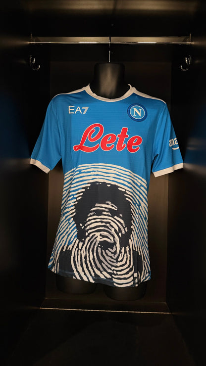 2021-2022 SSC Napoli "Maradona" THIRD Kit Soccer Jersey Football Shirt EA7 Medium Authentic