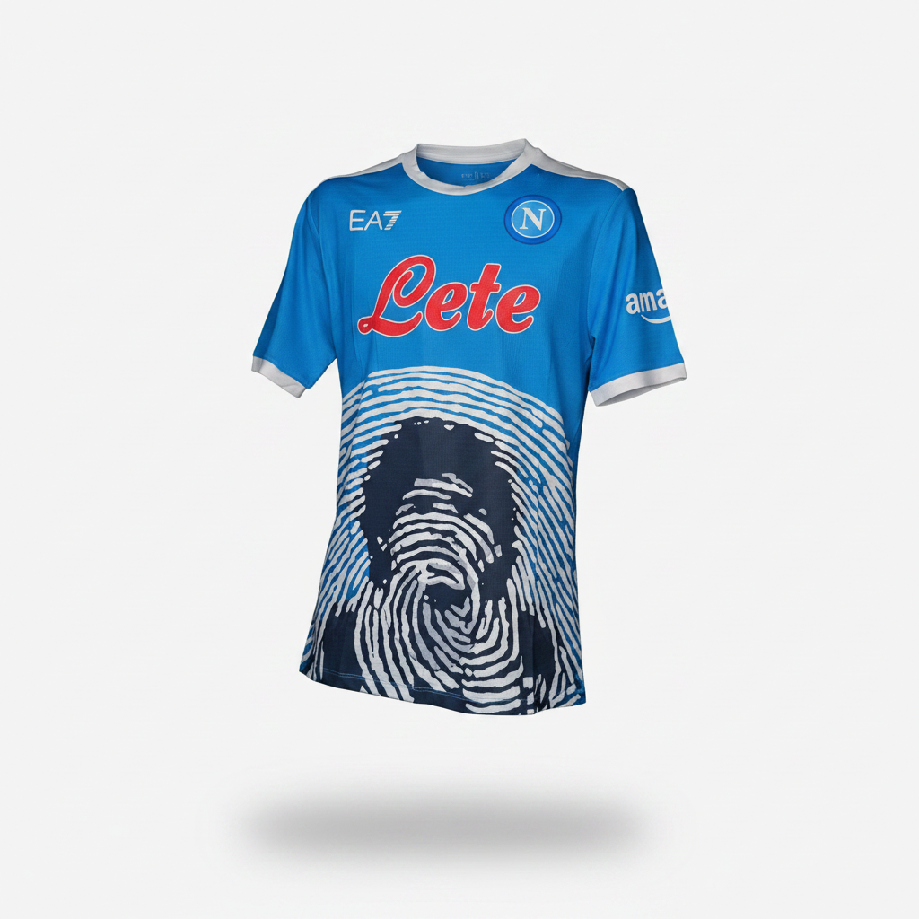 2021-2022 SSC Napoli "Maradona" THIRD Kit Soccer Jersey Football Shirt EA7 Medium Authentic