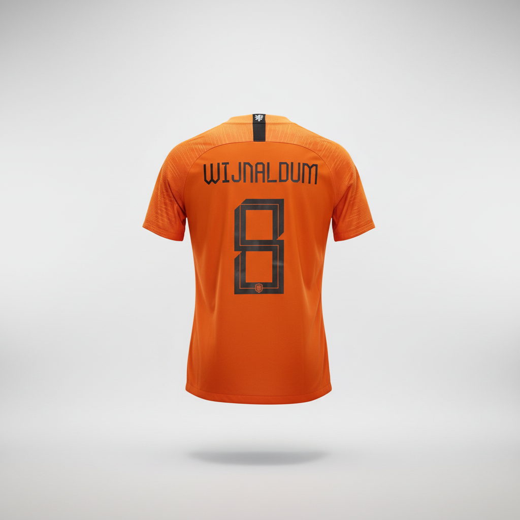 2018-2019 Netherlands Wijnaldum HOME Kit Soccer Jersey Shirt Nike Medium Authentic