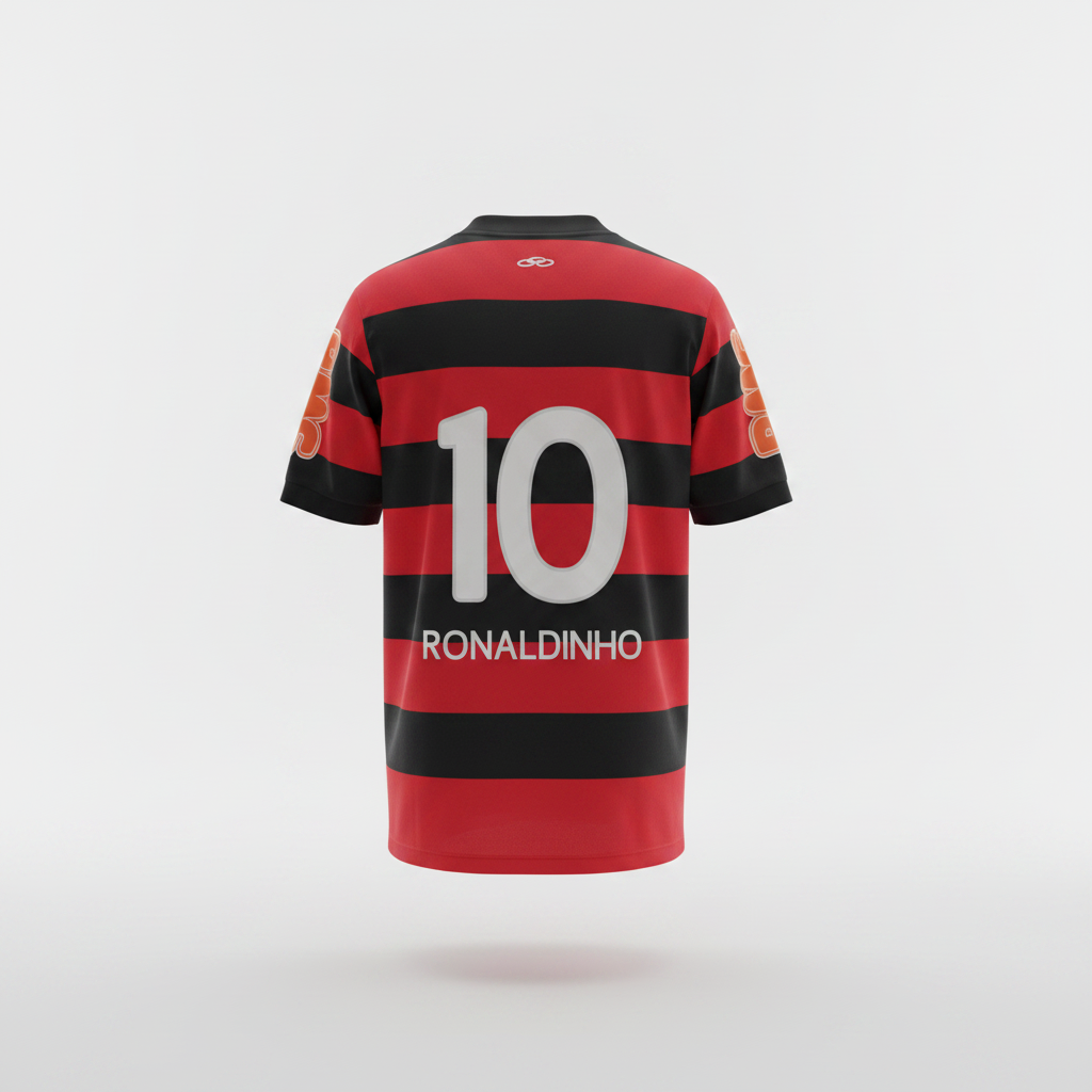 2011-2012 Flamengo Ronaldinho HOME Kit Soccer Jersey Football Kit Olympikus Large Authentic