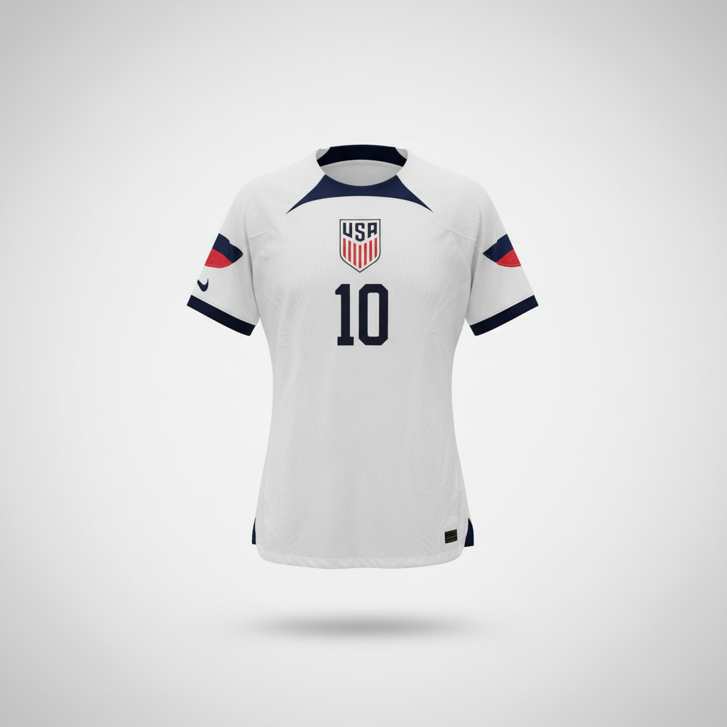 2022-2023 United States (USA) Pulisic HOME Kit Soccer Jersey Shirt Nike Large Authentic