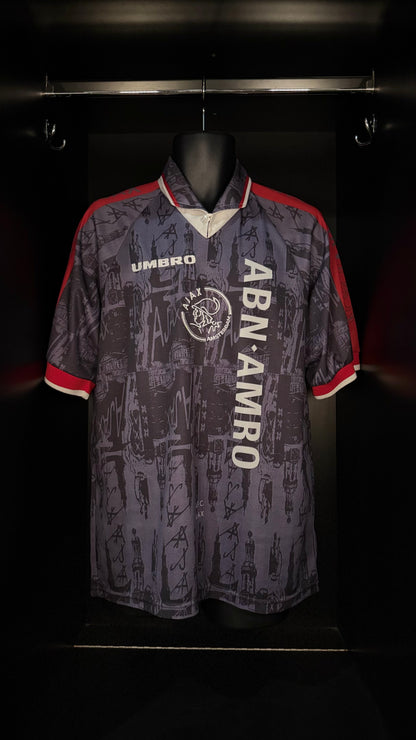 1996-1997 Ajax Kluivert AWAY Kit Soccer Jersey Football Shirt Umbro Large Authentic