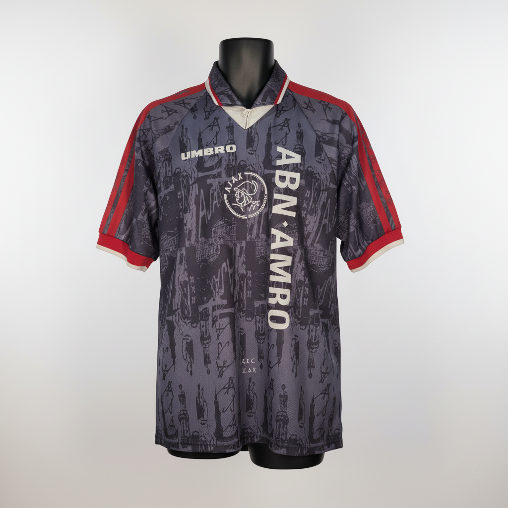 1996-1997 Ajax Kluivert AWAY Kit Soccer Jersey Football Shirt Umbro Large Authentic