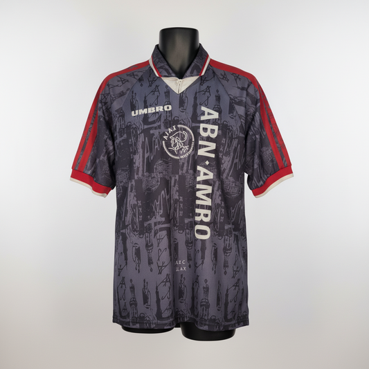 1996-1997 Ajax Kluivert AWAY Kit Soccer Jersey Football Shirt Umbro Large Authentic