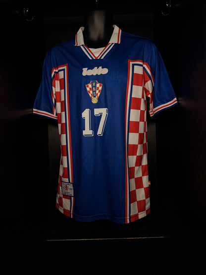 1998-1999 Croatia Jarni AWAY Kit Soccer Jersey Shirt Lotto Large Retro