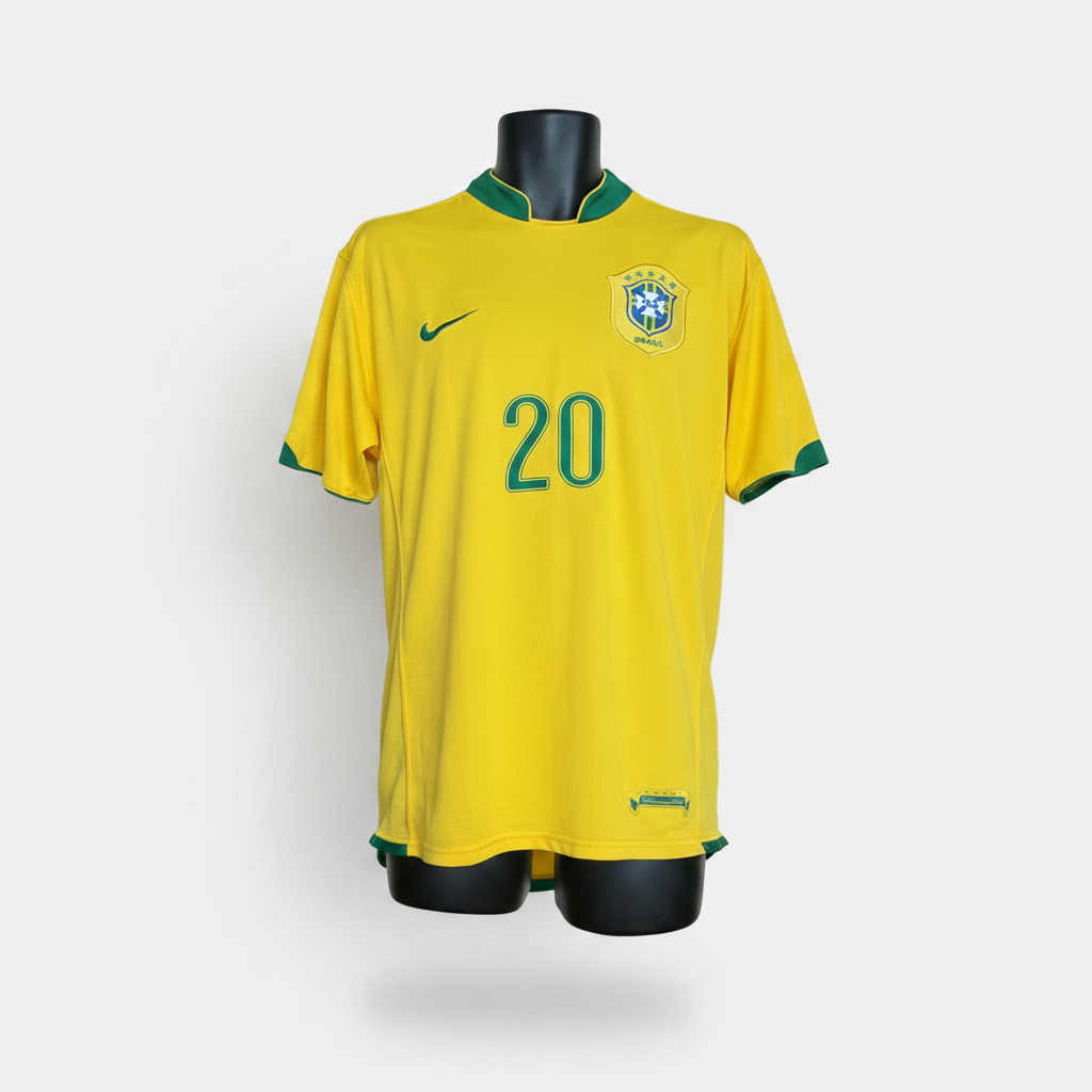 2006-2008 Brazil (CBF) Anderson HOME Kit - Soccer Jersey Football Shirt Nike Large Authentic
