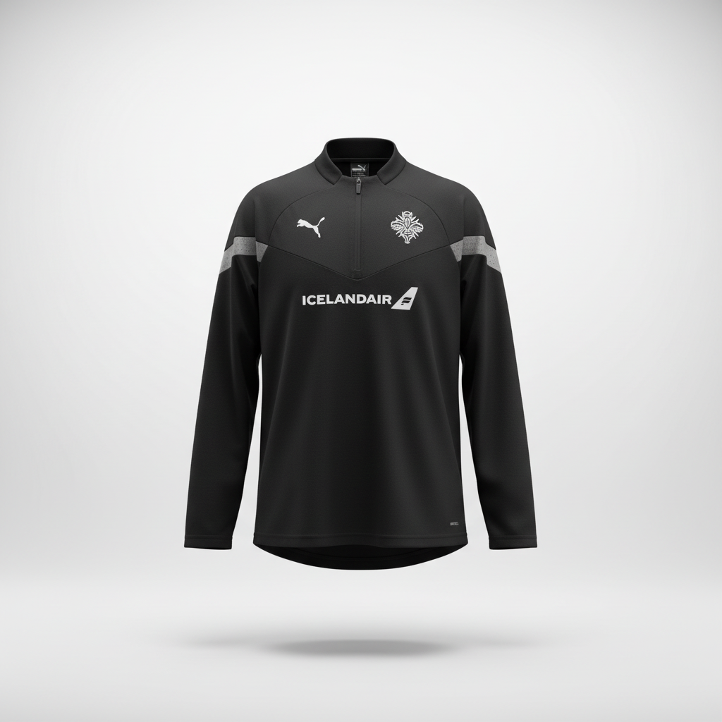2024-2025 Iceland Staff 1/4 Top - JACKET Soccer Jersey Shirt - adidas Large Authentic