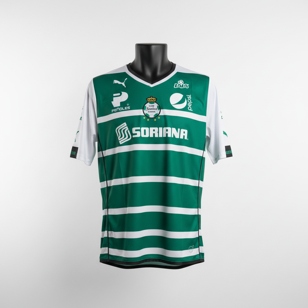 2014-2015 Santos Laguna HOME Kit Soccer Jersey Football Shirt Puma Large Authentic