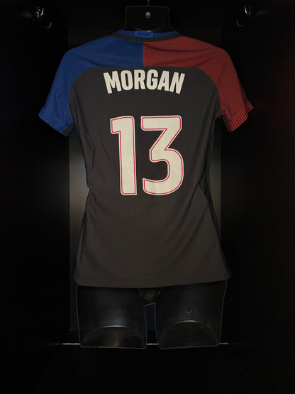 2016-2017 United States (USA - USWNT Olympics) Morgan AWAY Kit Soccer Jersey Shirt Nike Medium Authentic