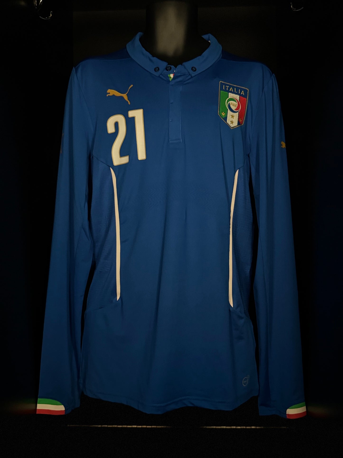 2014-2015 Italy Pirlo HOME Kit Soccer Jersey Shirt Puma XXL Authentic