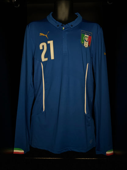 2014-2015 Italy Pirlo HOME Kit Soccer Jersey Shirt Puma XXL Authentic