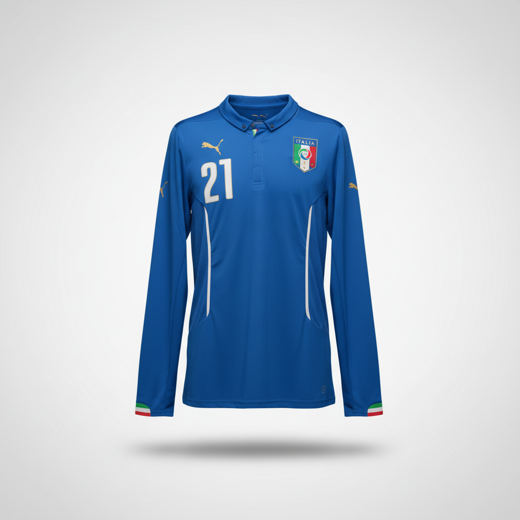 2014-2015 Italy Pirlo HOME Kit Soccer Jersey Shirt Puma XXL Authentic