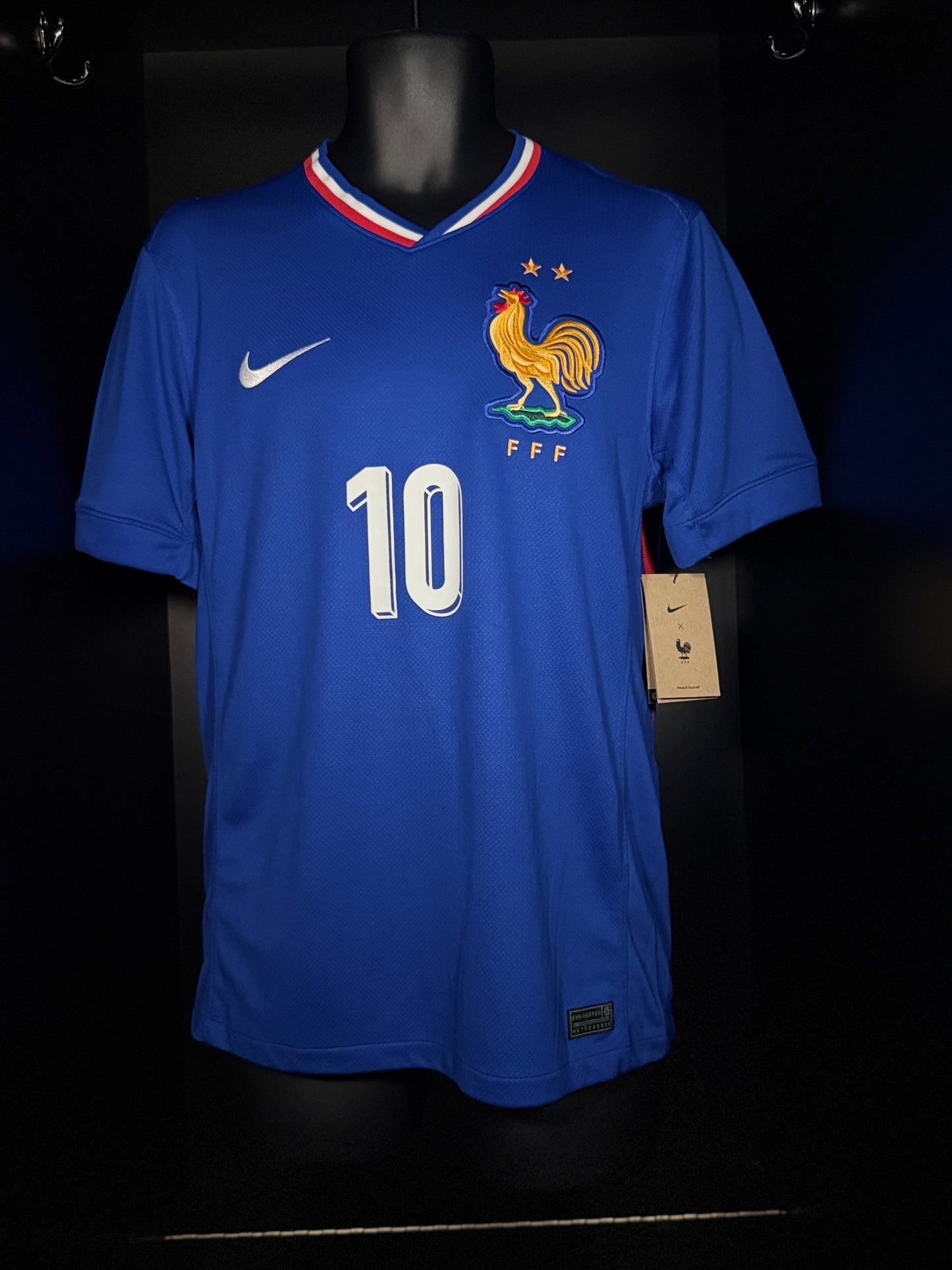 2024-2025 France Mbappe HOME Kit Soccer Jersey Shirt Nike Small Authentic
