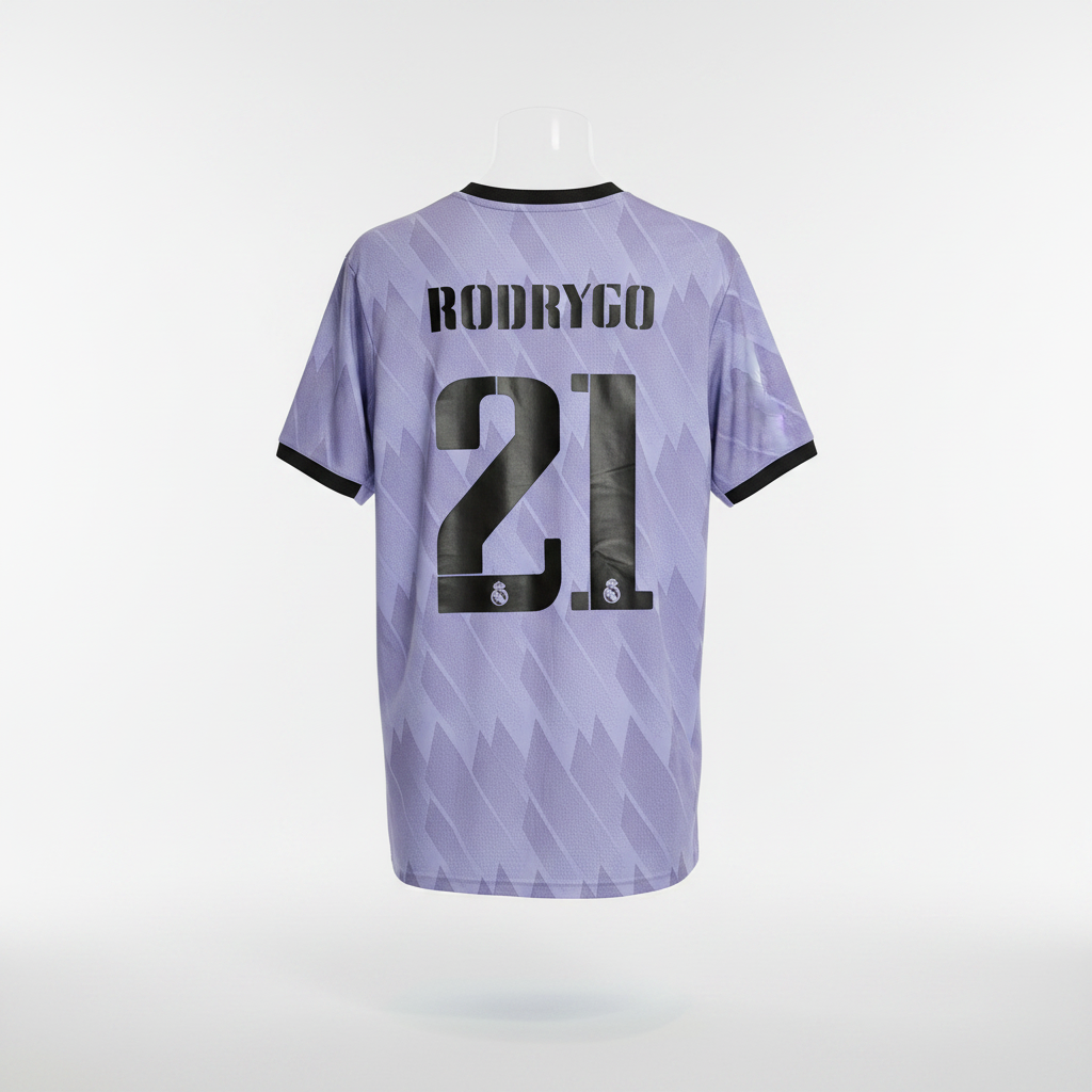 2022-2023 Real Madrid Rodrygo AWAY Kit Soccer Jersey Football Shirt adidas Large Authentic