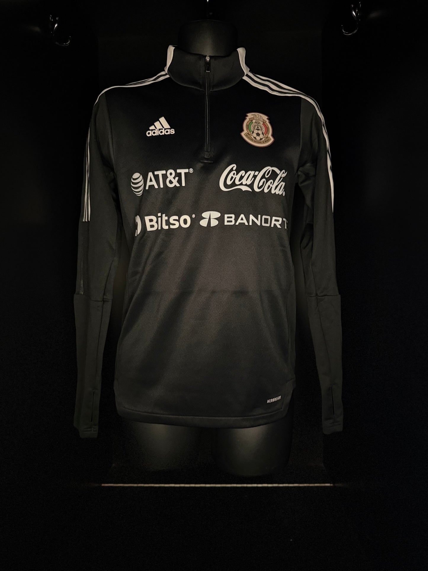 2021-2022 Mexico 1/4 ZIP TOP JACKET Soccer adidas Small Authentic
