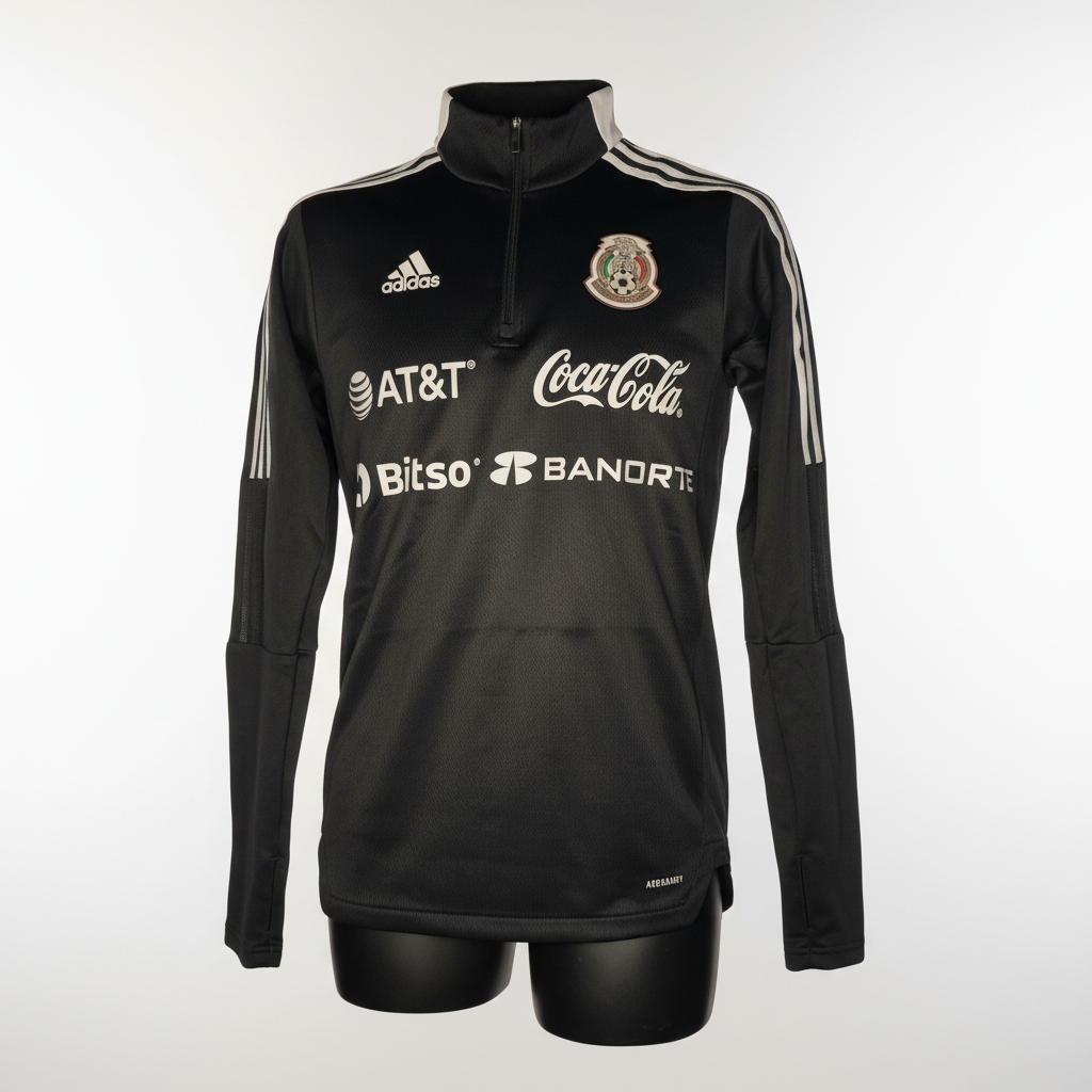 2021-2022 Mexico 1/4 ZIP TOP JACKET Soccer adidas Small Authentic